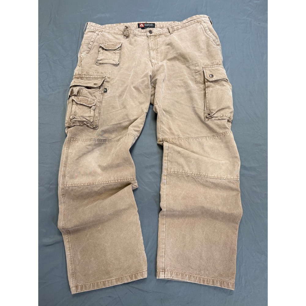 Kakadu Mens 44x32 Tan Canvas Cargo Holster Pants Utility Workwear C11MP33